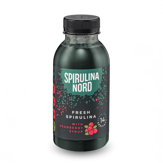 SpirulinaNord® svaiga spirulīna dzērveņu sīrupā